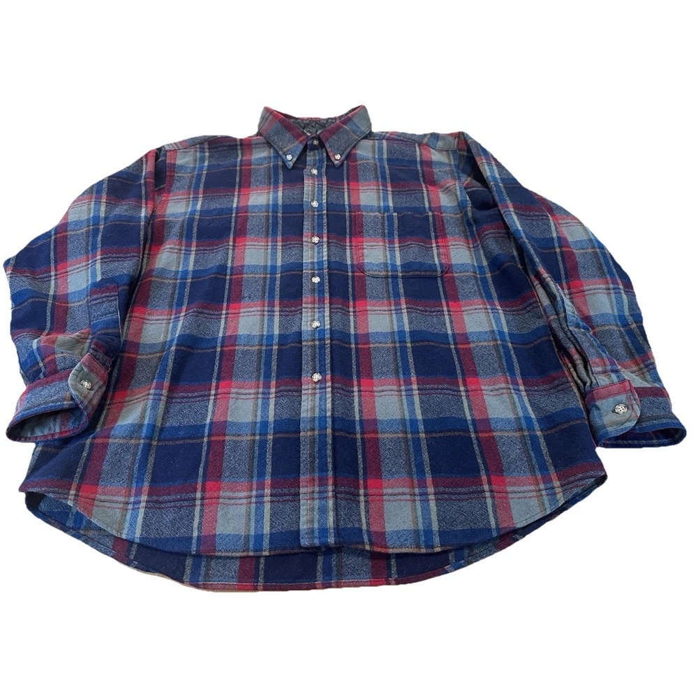 Pendleton 100% Pure Virgin Wool Mens Board Shirt Plaid Made in USA Size XL‎